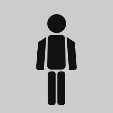 Walking man vector icon. People walk sign illustration. Stock Illustration