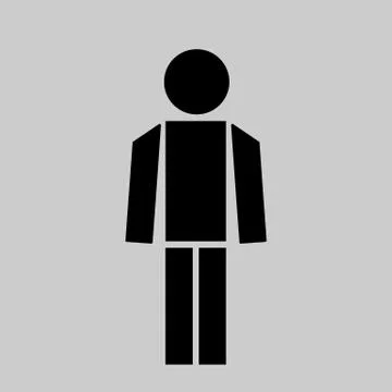 Walking man vector icon. People walk sign illustration. Stock Illustration