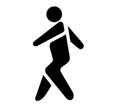 Walking man vector icon. People walk sign illustration. Stock Illustration
