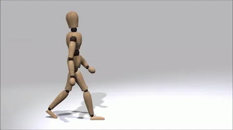 Walking Mannequin Stock Footage 12179047
