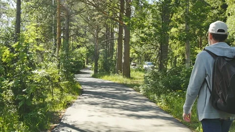 Walking mature man Stock-Footage 100826071