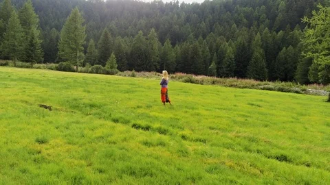 Walking meditation Stock Footage 125590133