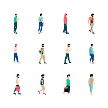 Walking Men Illustrazione stock