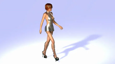 Walking model animation Stock-Footage 29526489