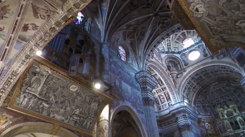Walking Into Monasterio de San Jeronimo in Granada Spain Stock Footage 336025263