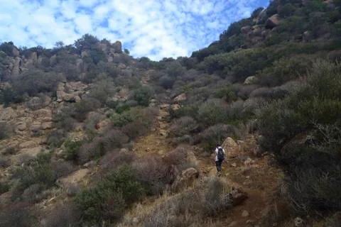 Walking in the Monteferru Stock Photos