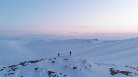 Walking on a Mountain Drone footage Video stock 243229318