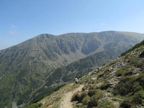 Walking on the mountain Stock Photos