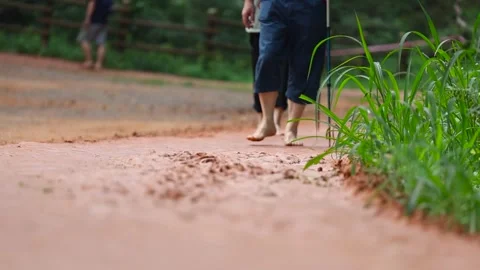 Walking on the mountain road Stock-Footage 303551248