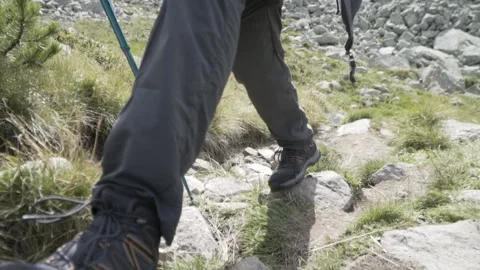 Walking on the mountain/ slow motion 4k Vídeos de archivo 263312839