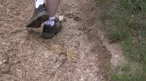 Walking in the mountains Stock Footage 8681593