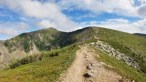 Walking in the mountains Stock Footage 121177208