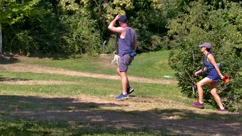 Walking at Nature 库存影片 159767753