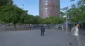 Walking near Agbar Tower in Barcelona 4k or 4k+ Resolution