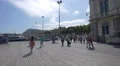Walking near the Port of Barcelona building 4k or 4k+ Resolution