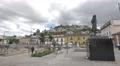 Walking near the statue on Boulevard 24 de Mayo in Quito 4k or 4k+ Resolution