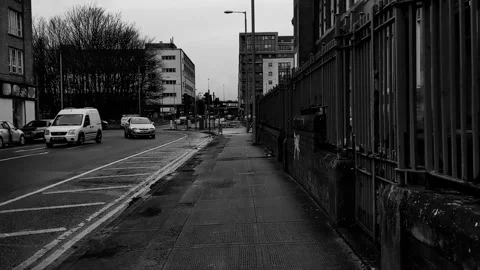 Walking next to an old school building Video stock 171799088