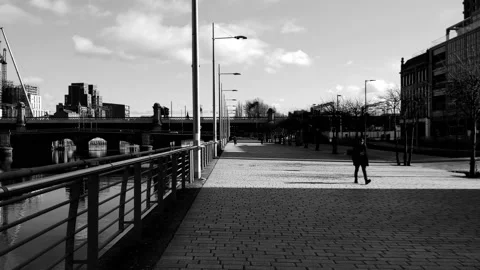 Walking next to the river Stock Footage 171801275