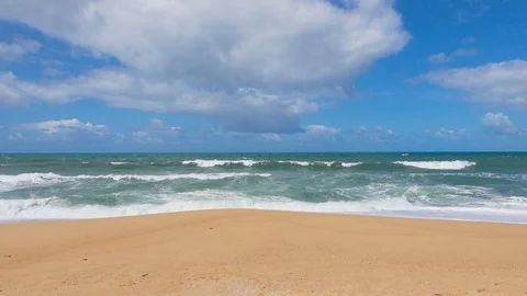 Walking on Ocean Beach Stock Footage 89979233