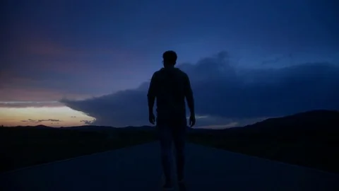 Walking into an Oklahoma Sunset Stock Footage 79462590