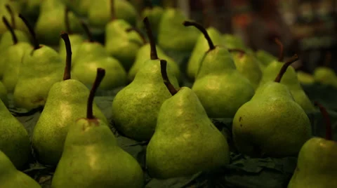 Walking From One Fruit Display to Another in a Market Stock Video Stock-Footage 34366340