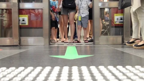 Walking out of the train Stock Footage 71020260