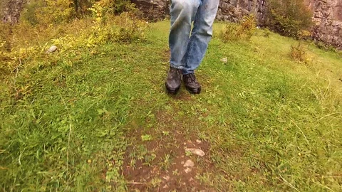 Walking in the outdoors Stock Footage 96061675