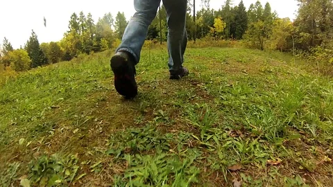 Walking in the outdoors Stock Footage 96061735