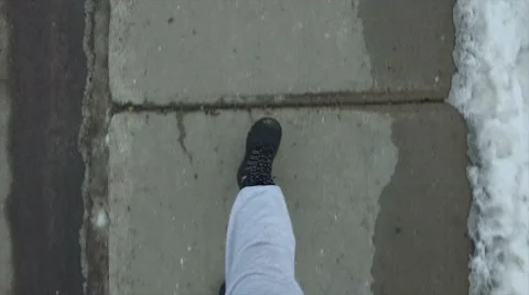 Walking outside during the winter Stock Footage 62082502