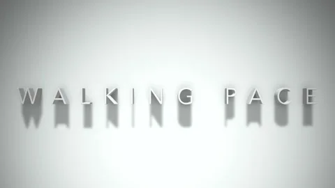 walking pace 3D title animation white te... | Stock Video | Pond5