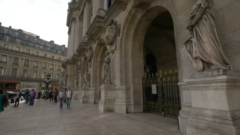 Walking by Palais Garnier Stock Footage 87894900