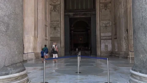 Walking into the Pantheon Stock Footage 159549051
