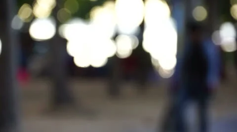 Walking in a park de-focused. Stock Footage 25668409