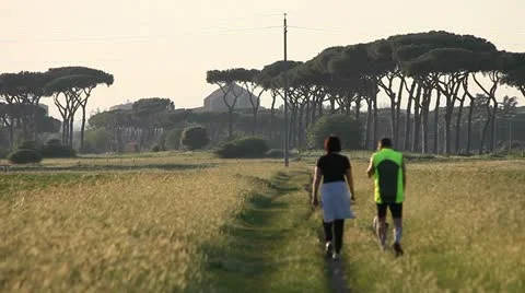 Walking in the park Stock Footage 11135351