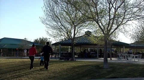 Walking in the park Stockbeeldmateriaal 49316809