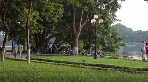 Walking in the Park Stock Footage 61403944