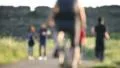 Walking in the park (out-of-focus) HD Footage