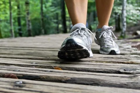 Walking in park Stock Photos