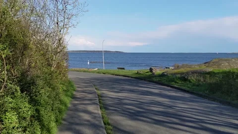 Walking to parking lot at Cattle Point Stock Footage 190819883