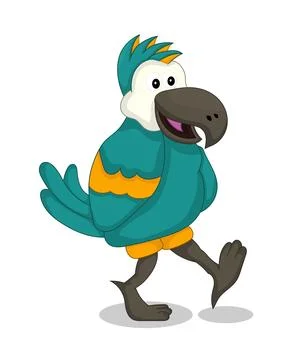 Walking parrot Stock Illustration