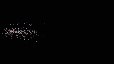 Walking particles motion graphics with night background Stock Footage 209566461