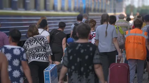 Walking passengers Stock Footage 210215469