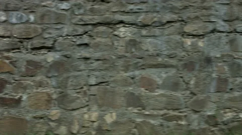 Walking past Roman wall Stock-Footage 51693486