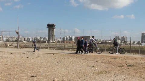 Walking path and bicycle path way near the sea at sunset Video stock 22762381