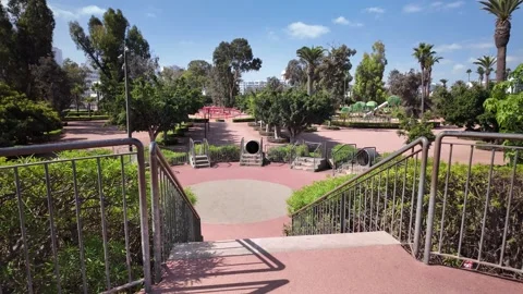 Walking Path at Arab League Park Casablanca Morocco September 10, 2025 Stock Footage 316130504