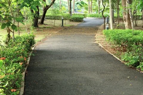 Walking path in the park Stock Photos