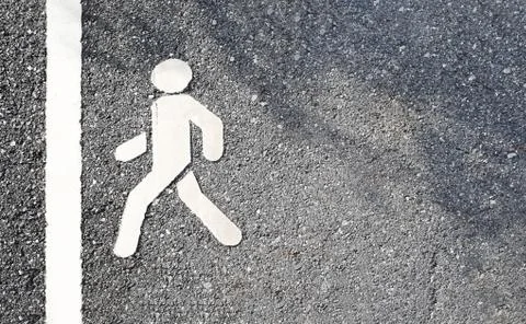 Walking path on the road. Exercise and workout concept. Outdoors activity in  Photos