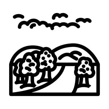 Walking path slow living line icon vector illustration 스톡 일러스트