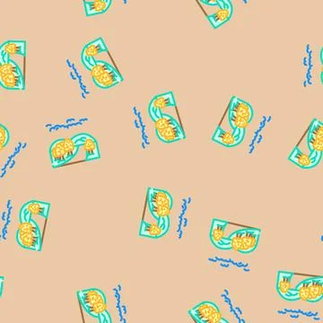 Walking path slow living vector seamless pattern Illustrazione stock