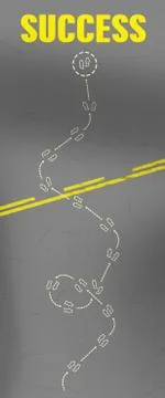 Walking Path to Success Stock Illustration